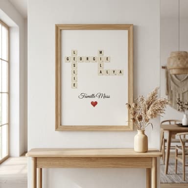 Tableau Personnalisé Famille Prénoms en situation 1