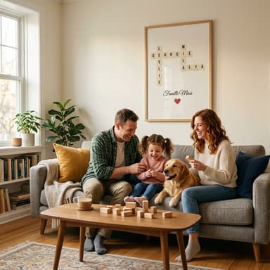 Tableau Personnalisé Famille Prénoms en situation 2