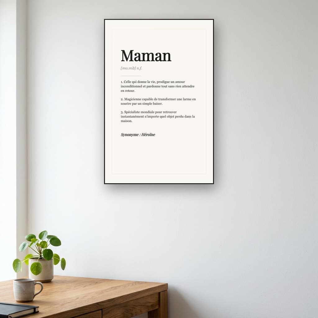 Aperçu en situation réelle de l'affiche Affiche Définition Personnalisée - Vue 1