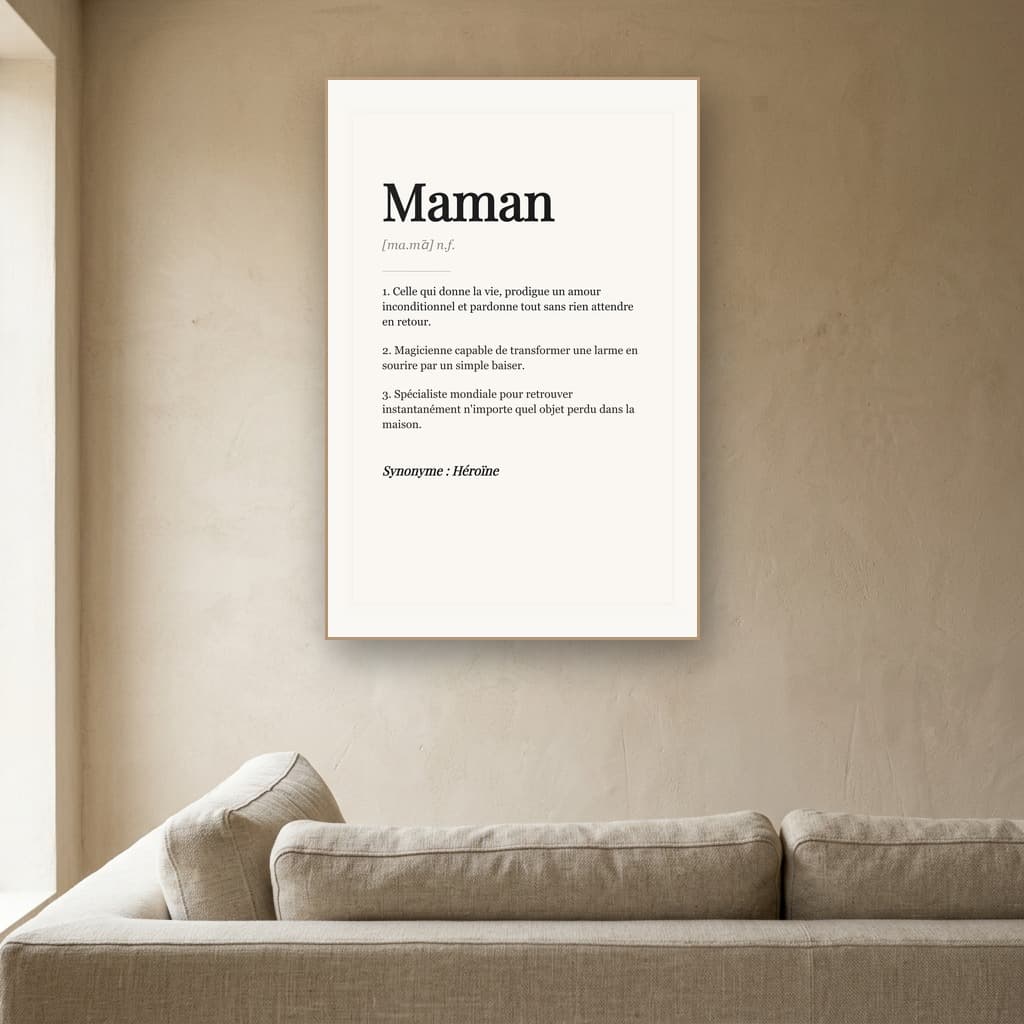 Aperçu en situation réelle de l'affiche Affiche Définition Personnalisée - Vue 2