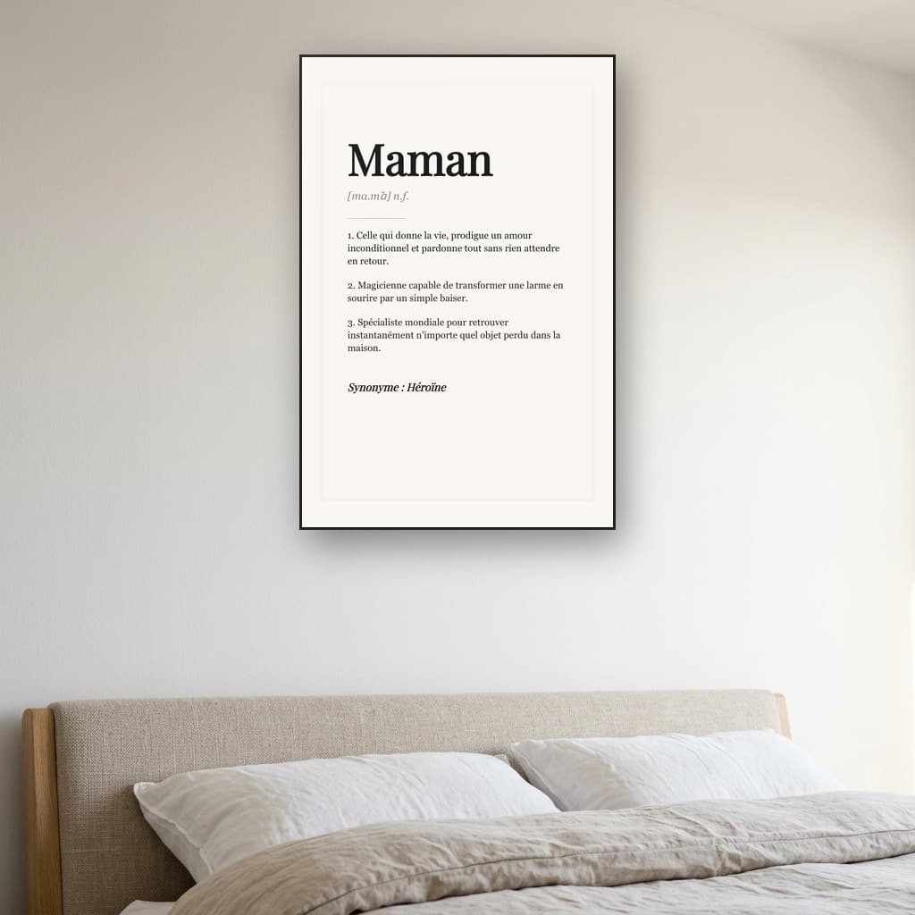 Aperçu en situation réelle de l'affiche Affiche Définition Personnalisée - Vue 3
