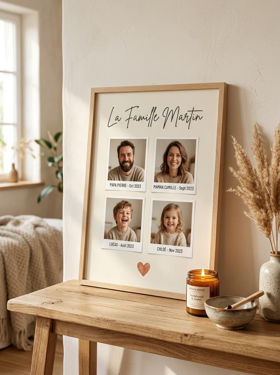 Aperçu en situation réelle de l'affiche Affiche Anniversaires Famille - Vue 2