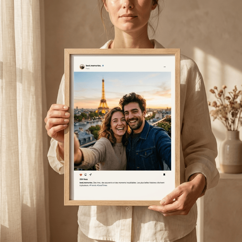 Aperçu en situation réelle de l'affiche Affiche Instagram Personnalisée - Vue 1