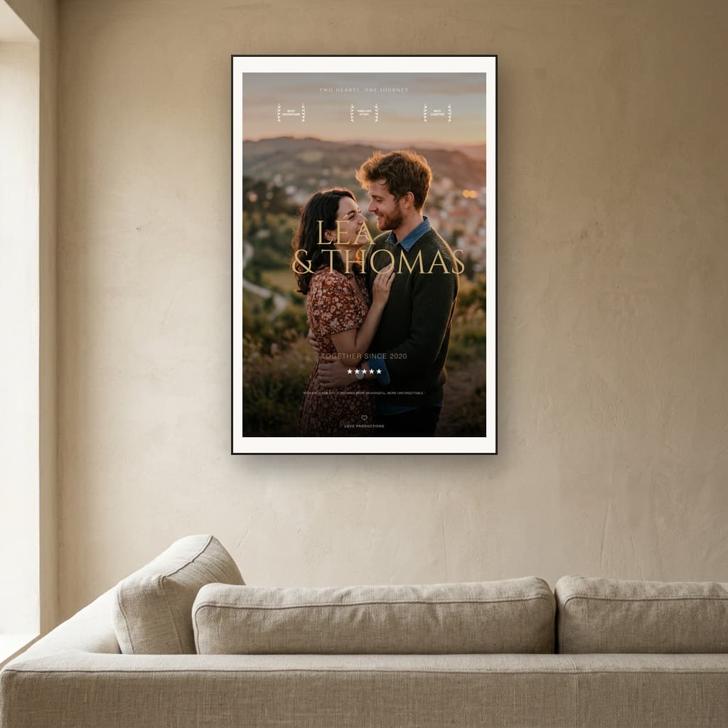 Aperçu en situation réelle de l'affiche Affiche Film Notre Histoire - Vue 1