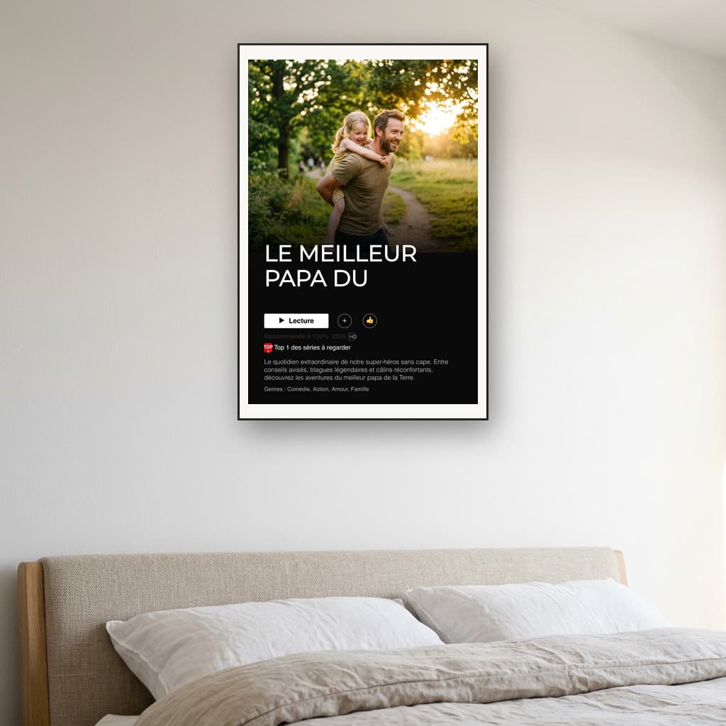 Aperçu en situation réelle de l'affiche Affiche Série Streaming Papa - Vue 2