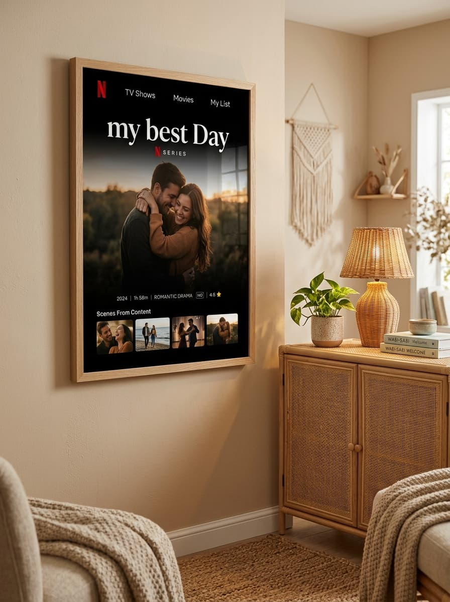 Affiche Netflix avec Scènes — affiche personnalisée Mariage L'Instant Perso