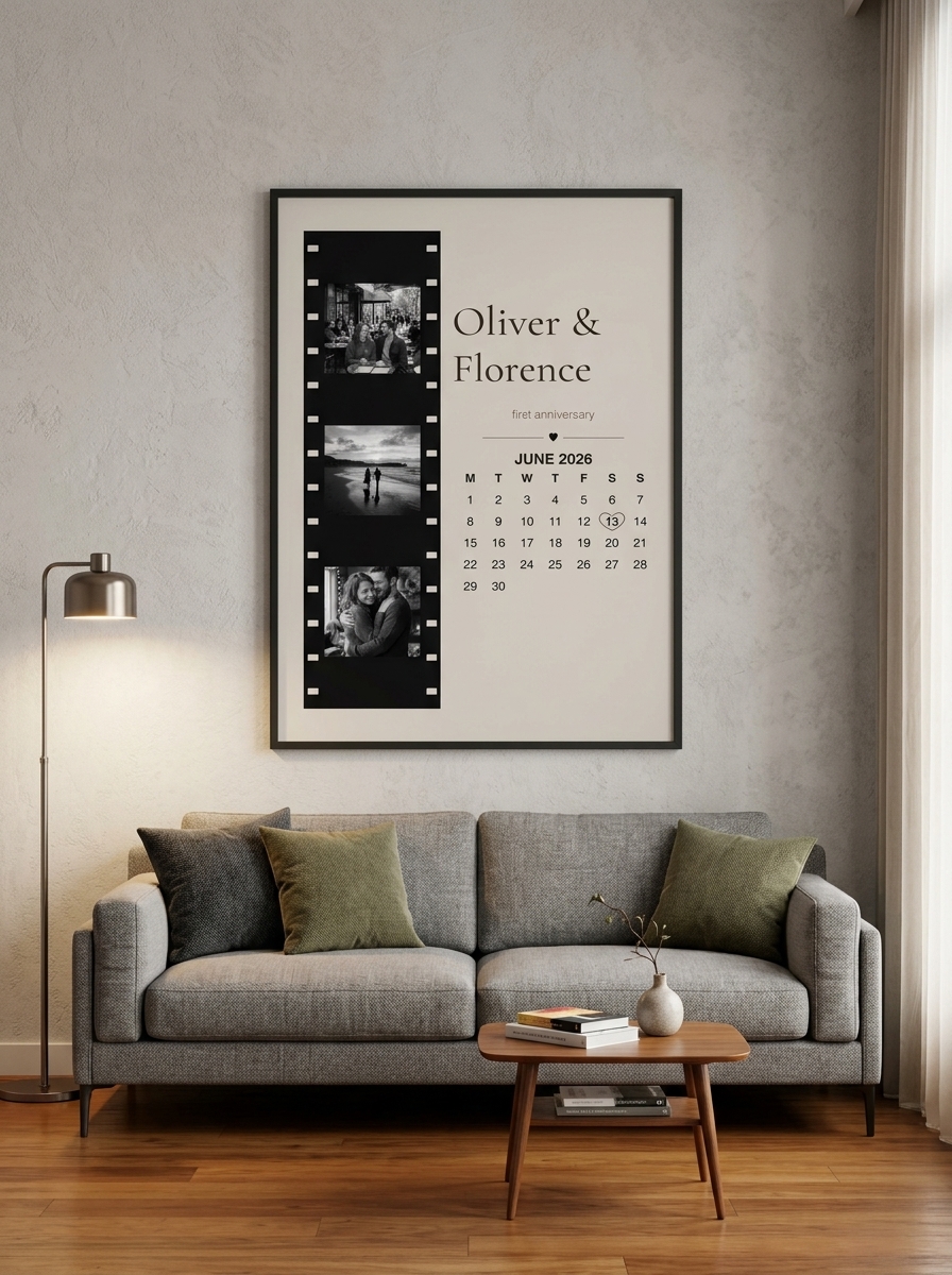 Affiche Couple Personnalisée : Votre histoire d'amour en tableau