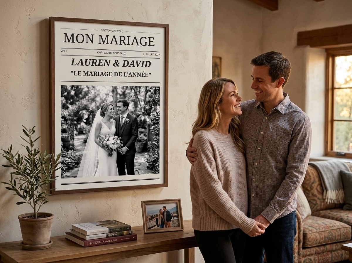 Affiche Mariage Personnalisée : Gravez le plus beau jour de leur vie